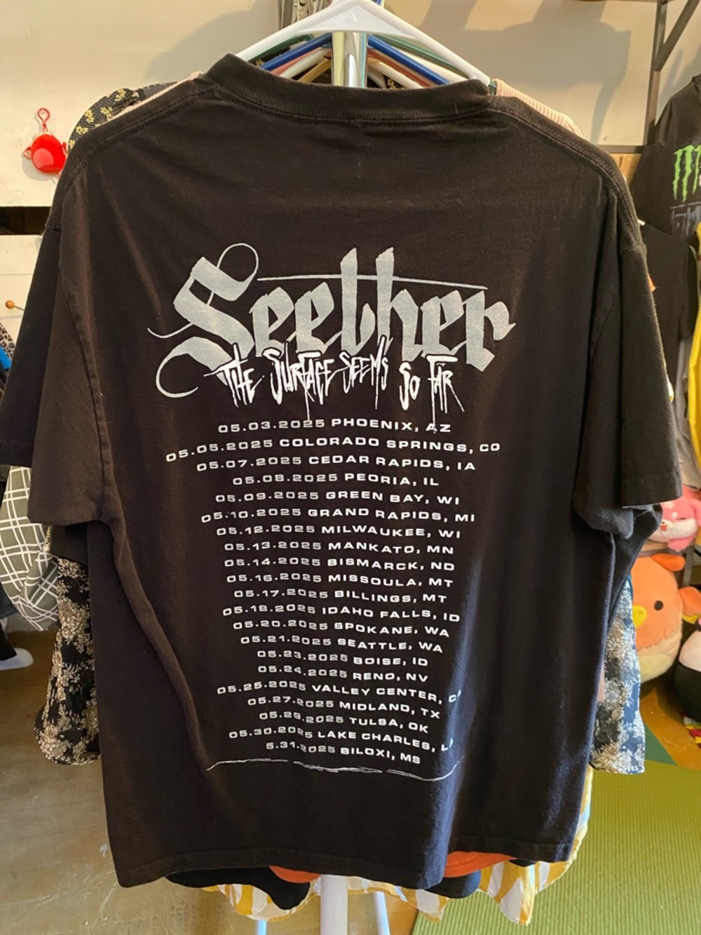 Black Graphic Band Tee - Black Short Sleeve T-Shirt - Picture 3 of 3